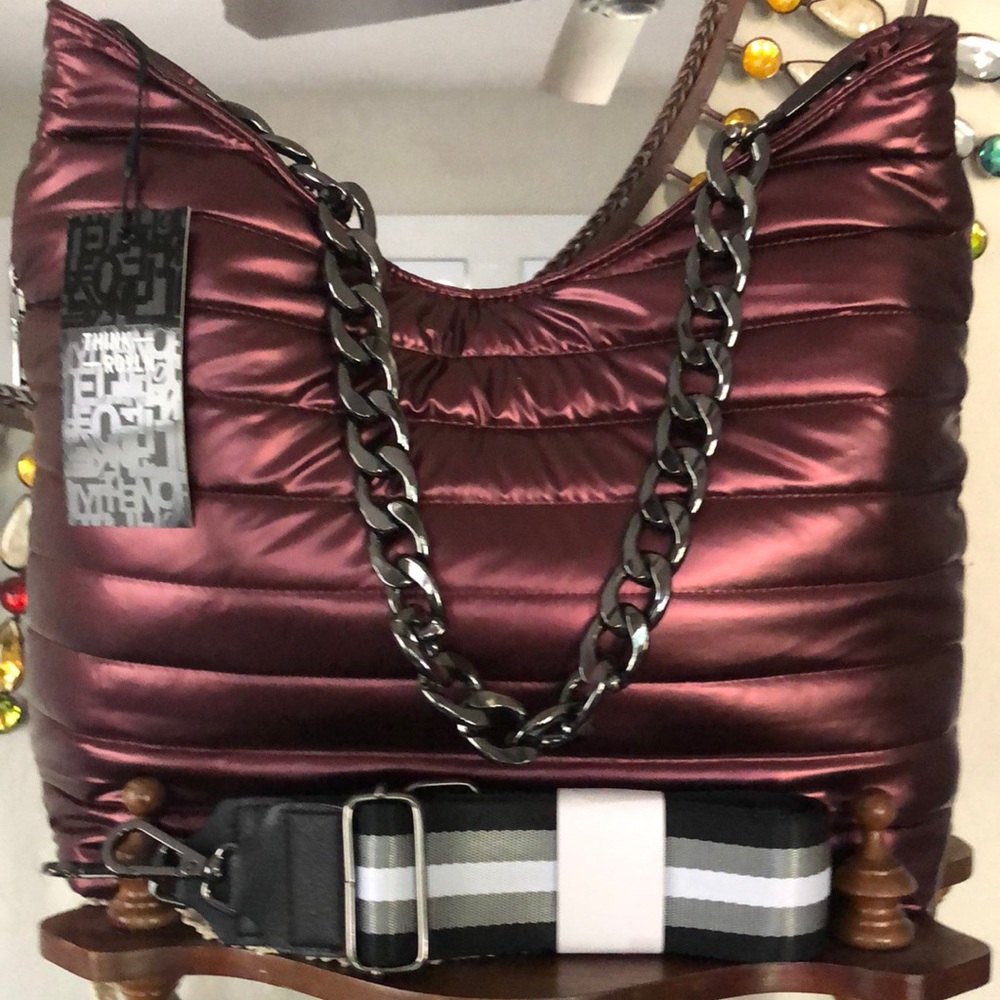 NWT THINK ROYLN Hobo w/ Chunky Chain & Fashion Straps - Picture 1 of 7